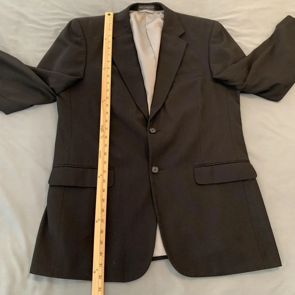 Alexander Julian Colours Blazer Mens 40 Black Two Button Notch Lapel Jacket